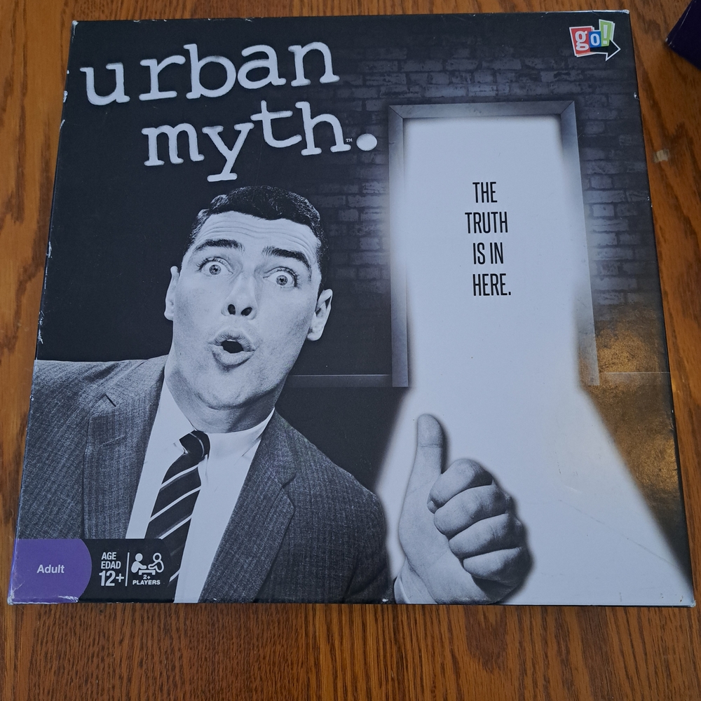 Urban Myth Board Game - Black & White Graphic Box